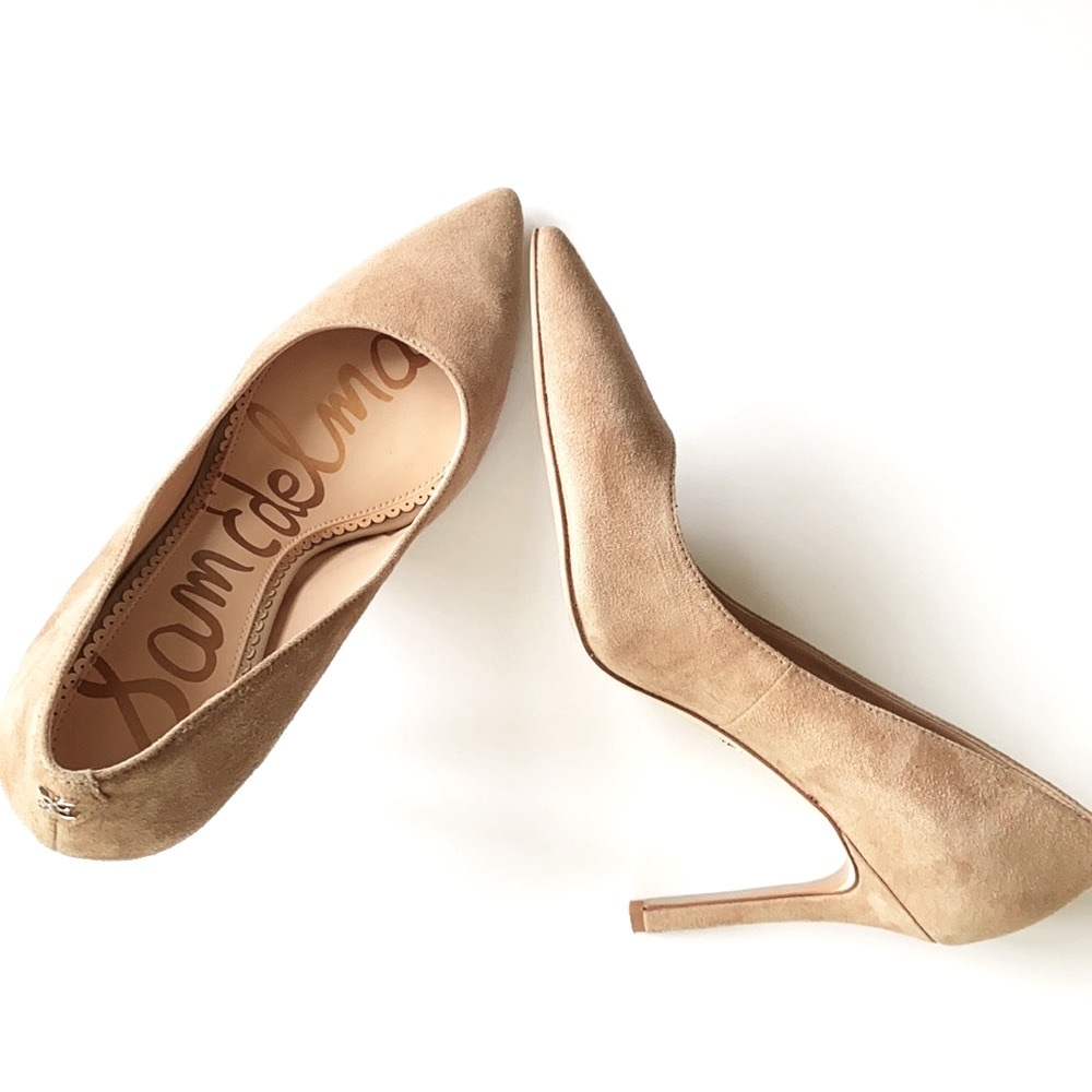 SAM EDELMAN SUEDE HIGH-HEEL PUMPS